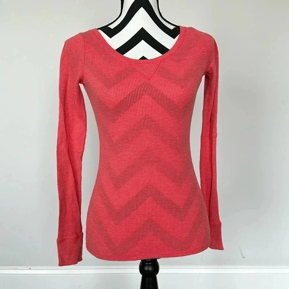 Arizona Jeans Waffle Long Sleeve Top Sz XS - Picture 1 of 5